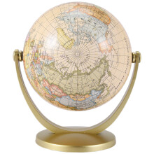 Retro World Map Poster with Clear English Lettering for Educational Classroom or Home Decor