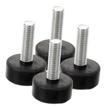 Furniture Leveling Feet with Heavy Duty Rubber Pads for Non Slip Stability & Floor Protection, 4pcs