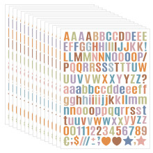Set van 5 waterdichte letterstickers voor projecten, gladde-PZ50