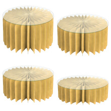 4Pieces Foldable Cake Stands Foldable Designs Space-Yellow