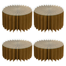 Pack of 4 Paper Dessert Stands Foldable Design Feature-brown