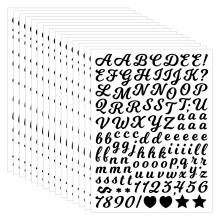 Set van 5 letterstickers, ideaal voor glas, hout, kunststof-PZ44