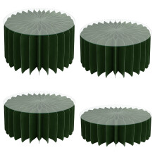 Pack of 4 Foldable Dessert Stands Recyclable Paper-Green