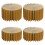 Pack of 4 Paper Dessert Stands Foldable Design Feature-Gold 1