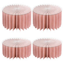 Pack of 4 Biodegradable Dessert Stands Foldable Multiple-Pink
