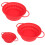 3 Silicones collapsibles Kitchen Strainers With Hanging-MS 2