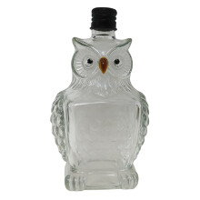 Artistic Owl Whisky Bottle Glass Texture Perfect for-200ml