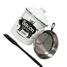 Spülmaschinenfester Fetttopf, 1200 ml, Keramik-Fettsparer,-Weiß