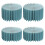 4Pieces Foldable Tiered Display Stands Paper Safe Secure-Blue 1