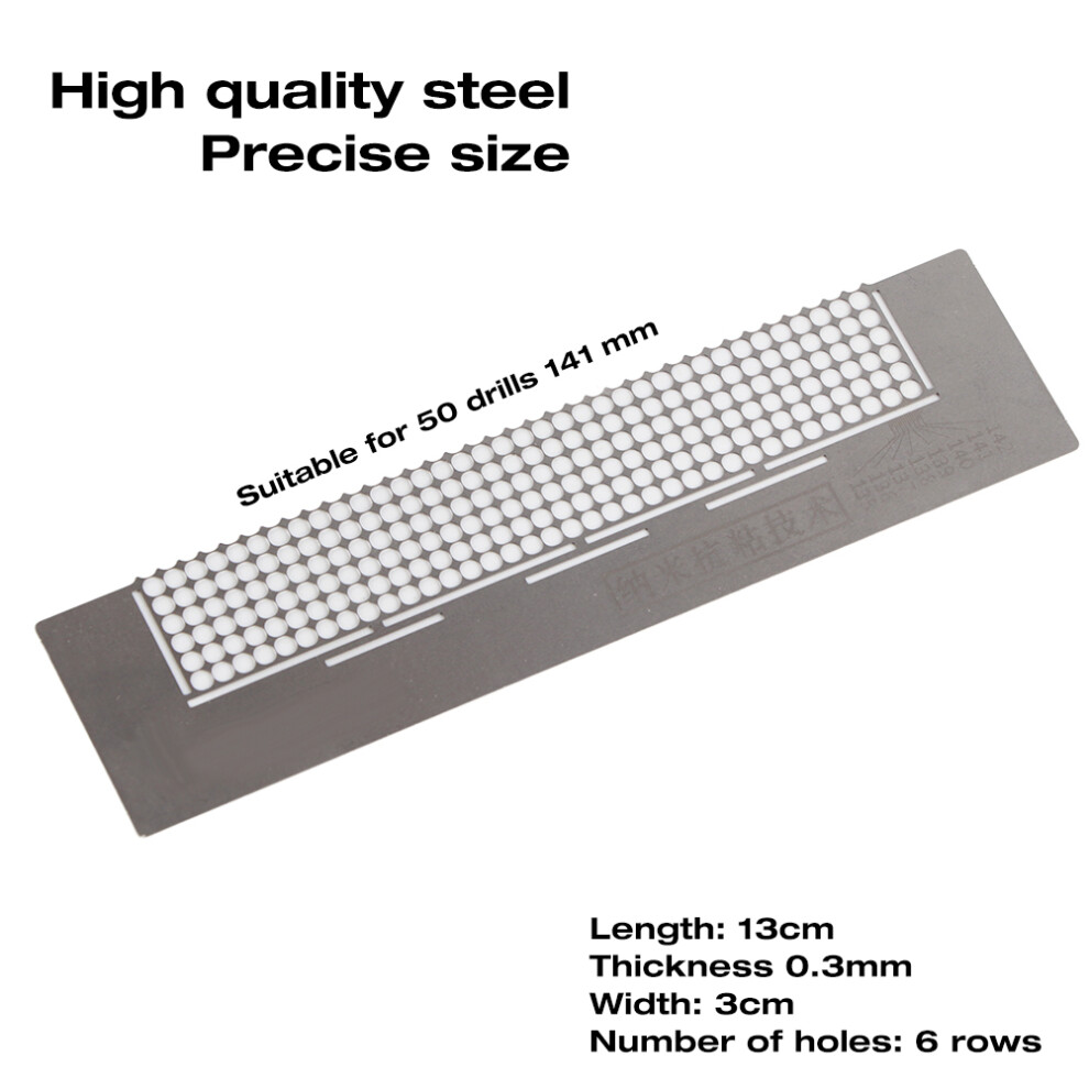 Rhinestone Painting Ruler Stainless Steel Dot Drill Embroidery Mesh Tool 15Cm 6901390121006
