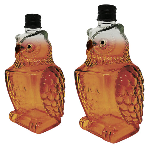 Practical Decorative Bottle Whisky Bottle with Owl- 180ml 1