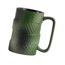 Tasses en céramique à-coupe de pneu à poignée camouflage C