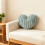 2 Stuks Decoratieve Nepbont Kussens Met Gestreept Hart-Wit 6