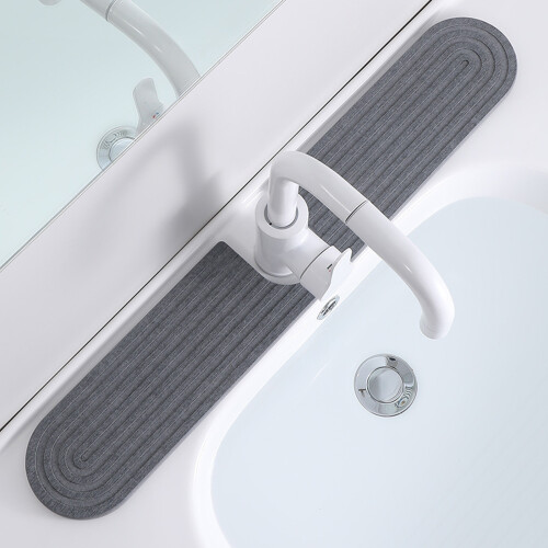 Diatomite Sink Mat for Kitchen Bathroom Dish Soap-grey 40cm 1