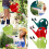 Ergonomic Handle 9L Light weight Plastic Watering-dark green 3