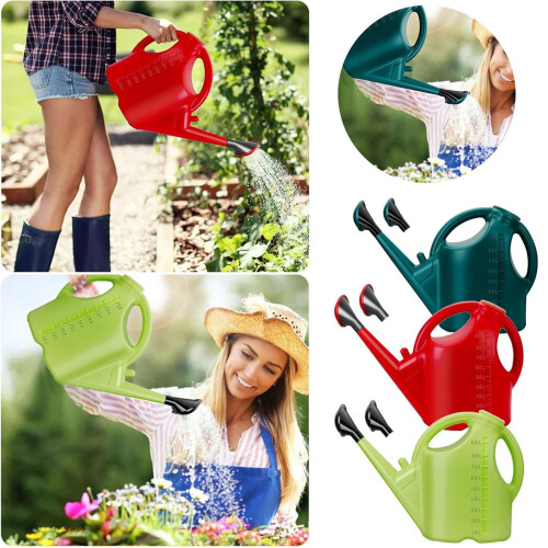 Ergonomic Handle 9L Light weight Plastic Watering-dark green 2