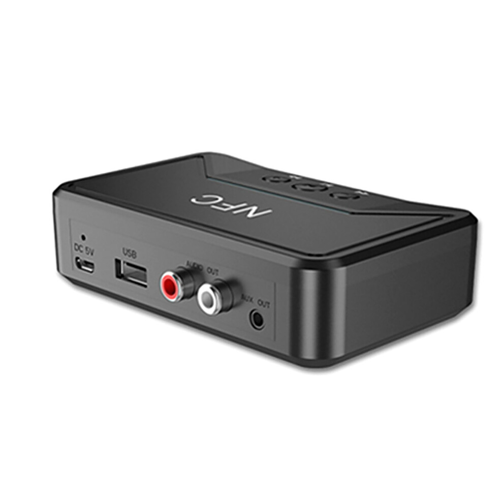 Bluetooth 5.0 Nfc Audio Receiver, Rca Aux Usb, 109X73x29mm Black 4381390121282