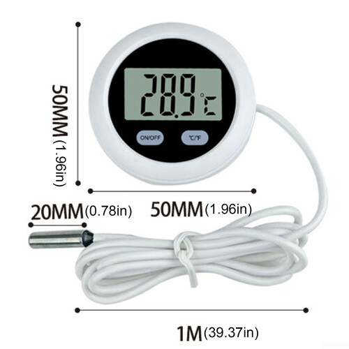 Digitale Aquarien-Wasserthermometer mit großem-runden 2