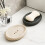 Creative Bathroom Soap Dish with Simple Tray-Beige Oval 6