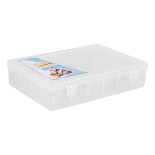 Clear Thread Storage Case 42 Spool Sewing Organizer Box with Visible Compartments for All Sizes