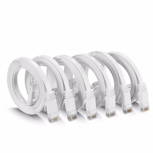 High Speed CAT6 Ethernet Cable 15m 20m Flat LAN Network UTP Patch Cable for PC 1