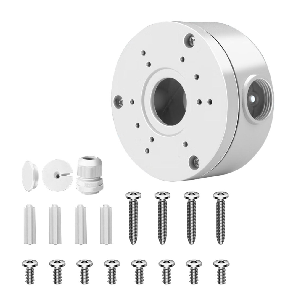 Waterproof Cctv Dome Camera Junction Box With Concealed Cable Management For Wall Or Ceiling Mount 9455672892049