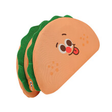 Spacious Portable Cosmetic Bag Cartoon Hamburger Design-b