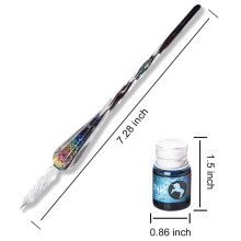 Glass Dip Pen Ink Set, 12 Colors, 22.5x14x3.5cm