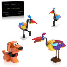 Kevin Bird and Dug Dog Poseable Animal Figures Compatible with UP House Building Block Sets