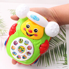 Cartoon Smile Zugdraht Telefon Babyspielzeug, Bildungsaktivität, 11x8,5x7cm