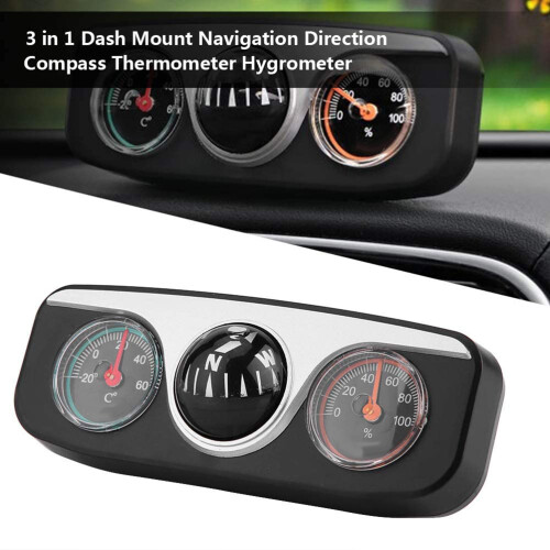 Multi Functional Car Dash Mount GPS Compass Thermometer Hygrometer 104*43*37mm 2