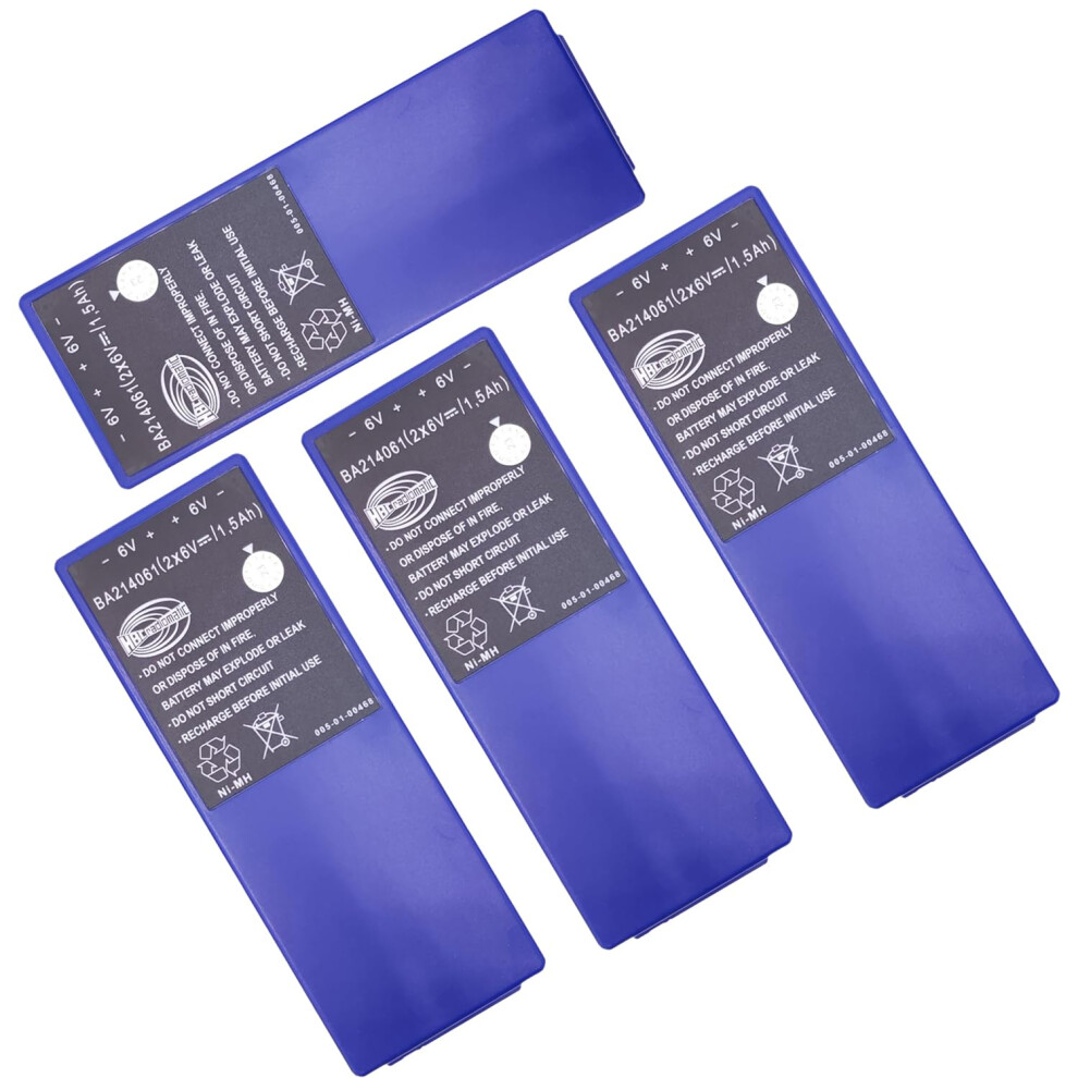 Ba214061 Replacement Battery Pack 4Pack 6V 1500Mah For Hbc Radiomatic Fub10aa Reliable Power 9092120401318