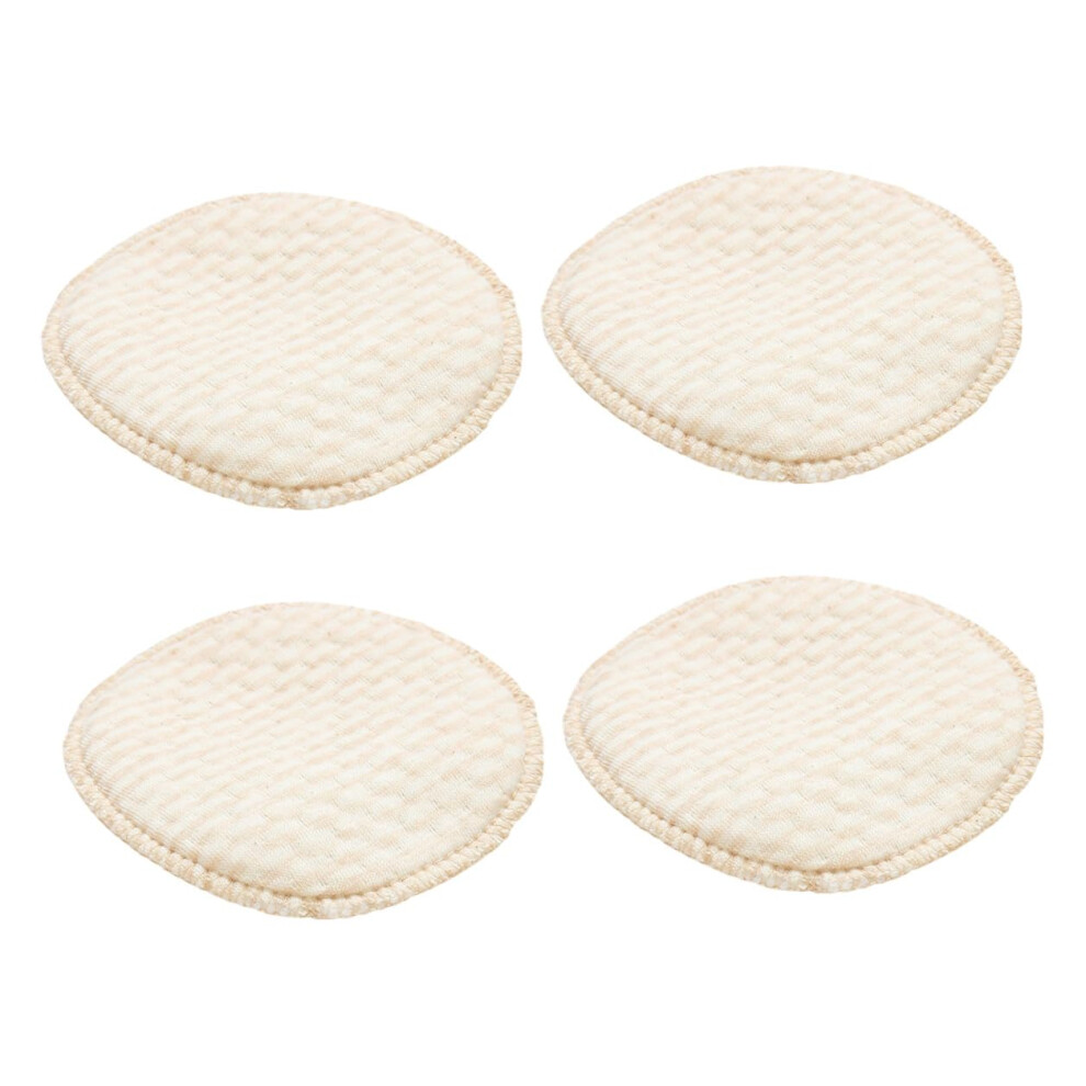 4pcs Reusable Cotton Nursing Pads for Breastfeeding Soft Absorbent Leak Protection