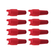 Pack Of 8 User Friendly Silicone Corks Multiple Color-Red