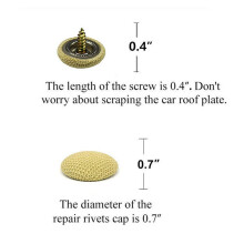 60Pcs Car Roof Rivets for Headliner Sag Repair Durable Metal Snap Rivets Bundle