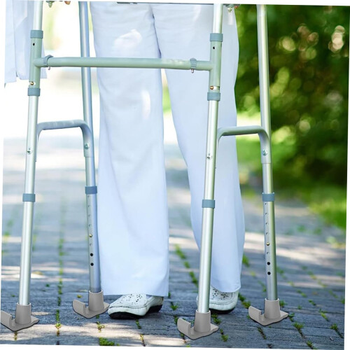 Walker Ski Glides with AntiSlip Grip and Shock Absorbing Tips for Elderly Stability, 2pcs 2