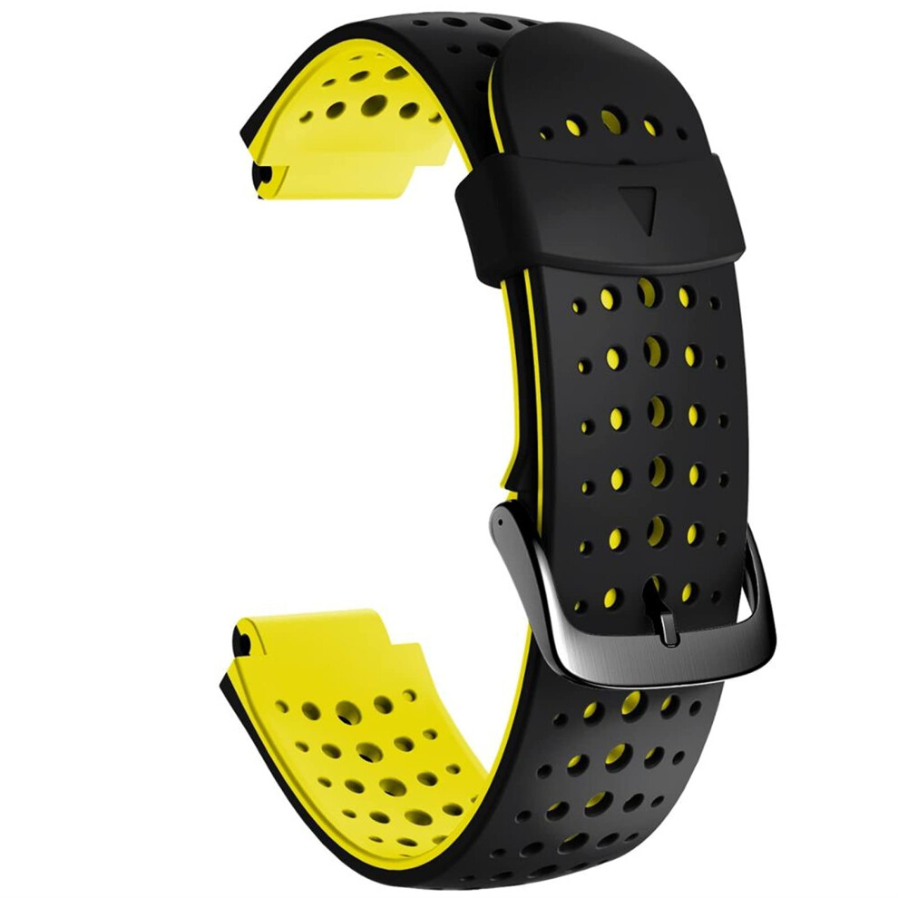 Watch Band Black Yellow Silicone Strap For Garmin Forerunner 235 220 230 620 630 735Xt Black,Yellow 9092120401486