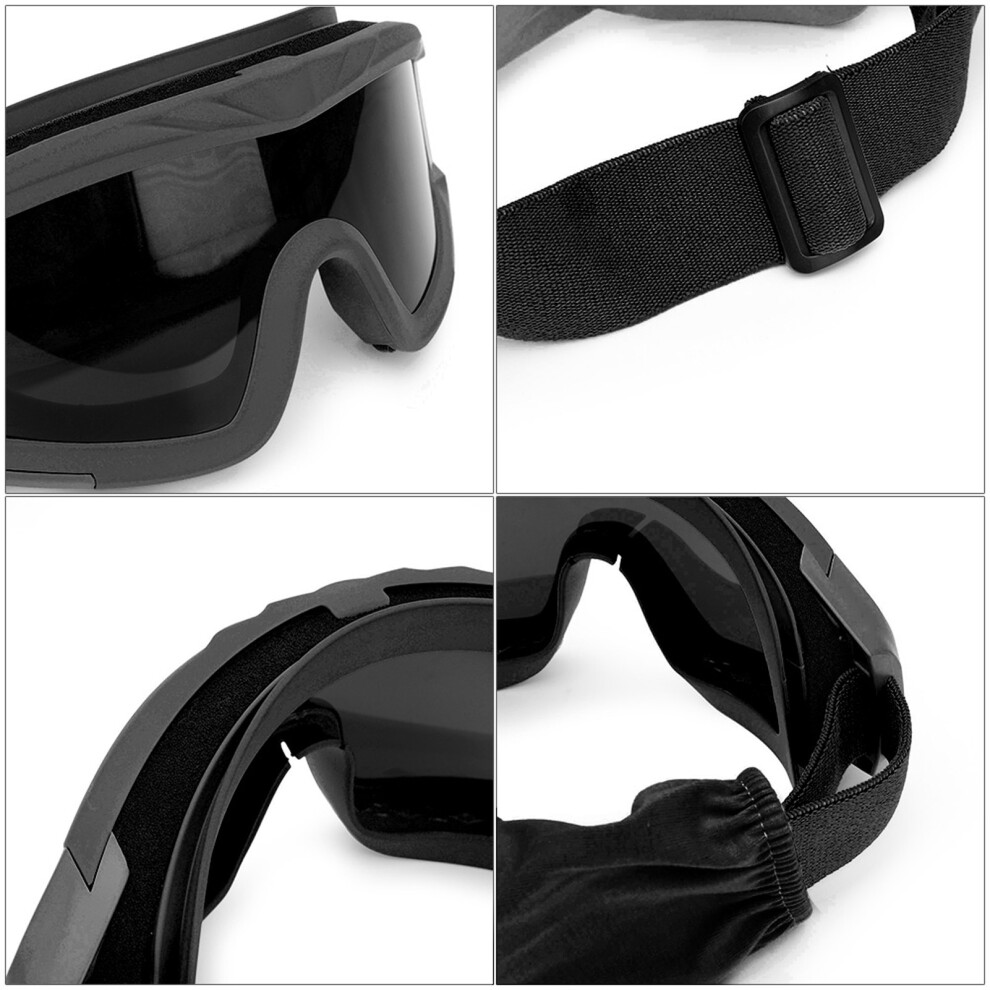 Military Shooting & Motorcycle Windproof Goggles, One Size Transparent 4651392767741