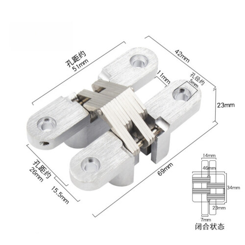 Invisible concealed folding door hinge cross hinge hidden hinge hidden hinge hidden hinge hidden hinge