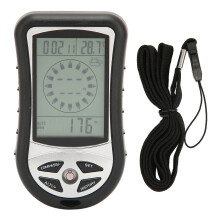 Draagbare digitale hoogtemeter met LCD-achtergrondverlichting, multifunctionele barometer en thermometer voor buitengebruik met schakelbare Celsius-