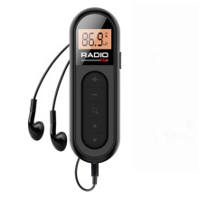 Portable FM Radio, Rechargeable Digital Pocket Transistor Radio with Excellent Reception, Belt and Ear Clip, Ideal for Jogging and Walking