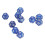 40pcs Polyhedral Dice Clear Numbers Waterproof Prevent Oxidation 12 Sided Dice Set for Game Teaching Blue 5