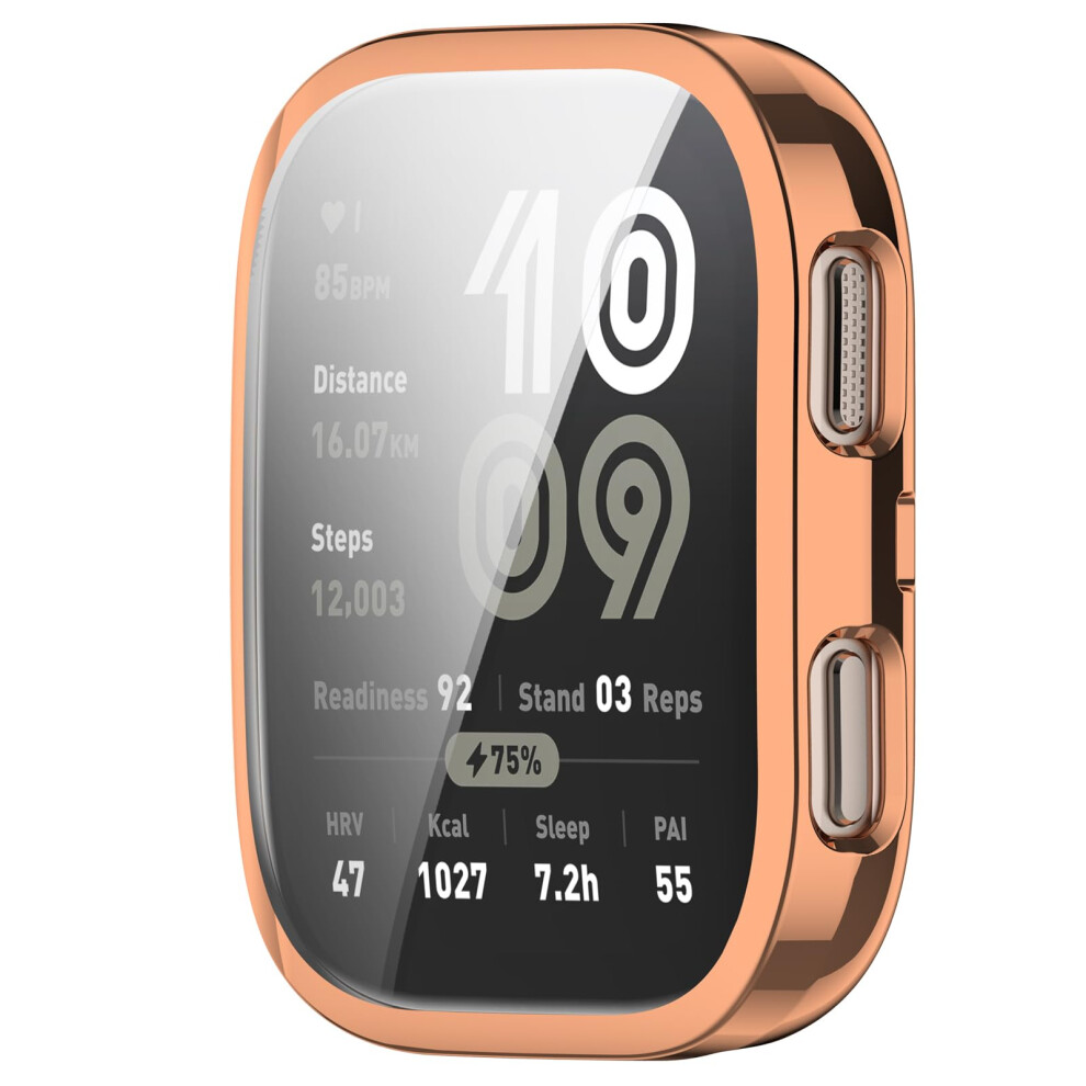 Rose Full Coverage Soft Tpu Protective Cover With Screen Protector For Amazfit Bip6 Case Gold 9092120402209