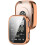 Rose Gold Full Coverage Soft TPU Protective Cover with Screen Protector for Amazfit BIP6 Case 2