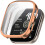 Rose Gold Full Coverage Soft TPU Protective Cover with Screen Protector for Amazfit BIP6 Case 3