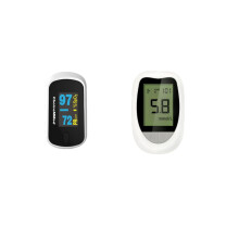 Vingerclip bloedglucosemeter + oximeter, intelligente draagbare bloedglucosemeter, voor ouderen, monitor voor thuis en op reis
