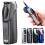 USB Rechargeable Triple Jet Flame Torch Lighter with Touch Screen Ignition, Windproof Adjustable Flame Chrome Finish 1