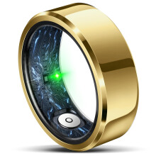 Smart Ring Sleep Tracker with Heart Rate SpO₂ Blood Pressure Monitoring 5ATM Waterproof Gold 8