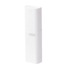 Waterproof Toothbrush Travel Case with Cup, Compact White Holder for Camping and Bathroom