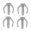 4pcs Adjustable Walking Cane Clips CShape Grip Clamps for Enhanced Stability and Easy Use 1